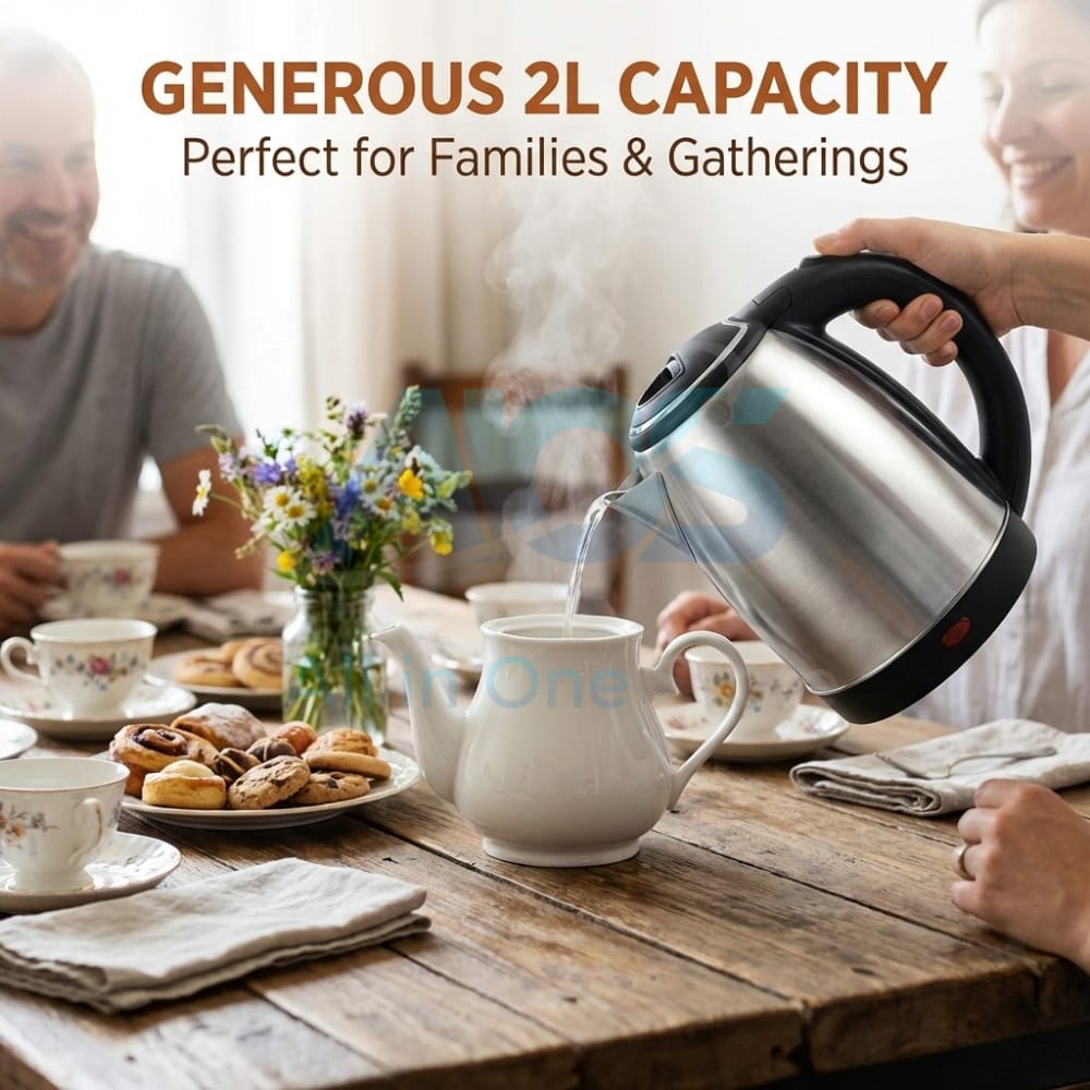 2L Electric Kettle – Fast Boil Water Kettle | Sleek Modern Design | Large Capacity Electric Tea Kettle