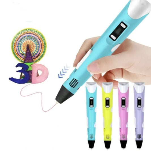 3D Pen – 3D Printing Pen with LCD Display | Safe & Precise DIY Drawing Pen for Kids & Adults | USB Rechargeable | Non-Toxic PLA Refills