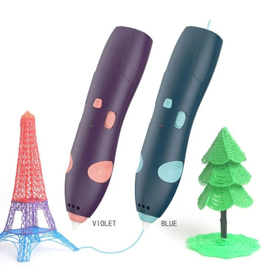 3D Pen – Upgraded Intelligent 3D Printing & Drawing Pen | USB Rechargeable | Supports 1.75mm PLA/ABS Filament | Magic Pen Toy for Boys & Girls
