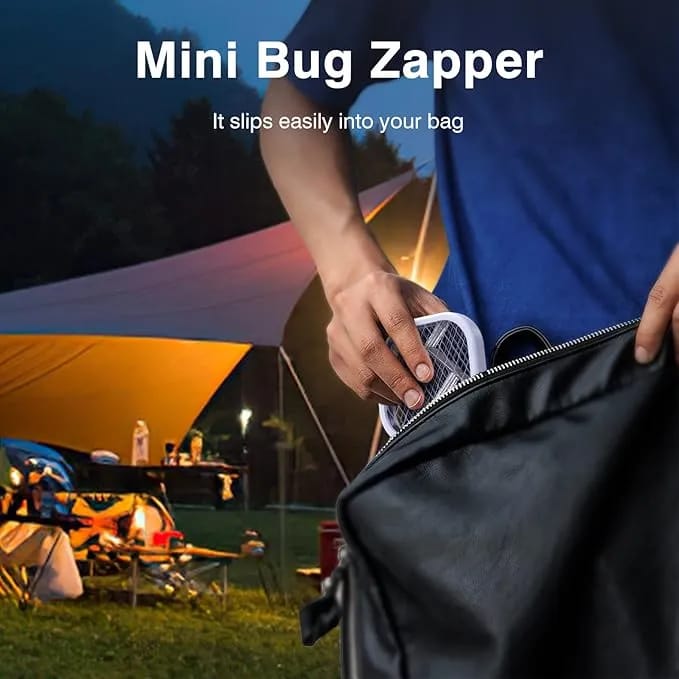 USB Electric Mosquito Killer Racket – Rechargeable Mosquito Swatter with LED Light | Portable Plug & Play Mosquito Zapper | Fly & Insect Killer