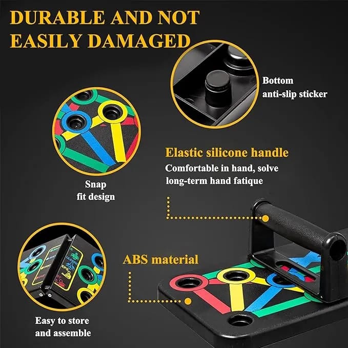 12in1 Multi Functional Push Up Board Set – Foldable Push Up Stand with Handles | Multi-Angle Workout Board for Chest, Arms & Core