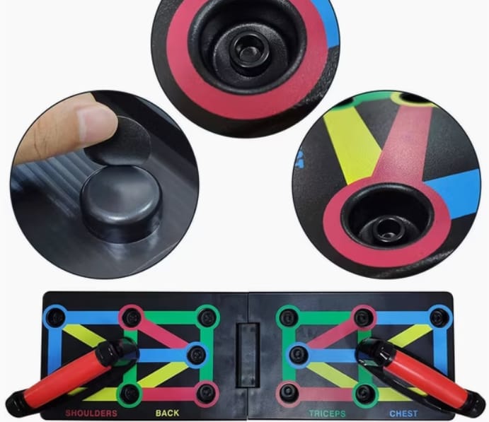 12in1 Multi Functional Push Up Board Set – Foldable Push Up Stand with Handles | Multi-Angle Workout Board for Chest, Arms & Core