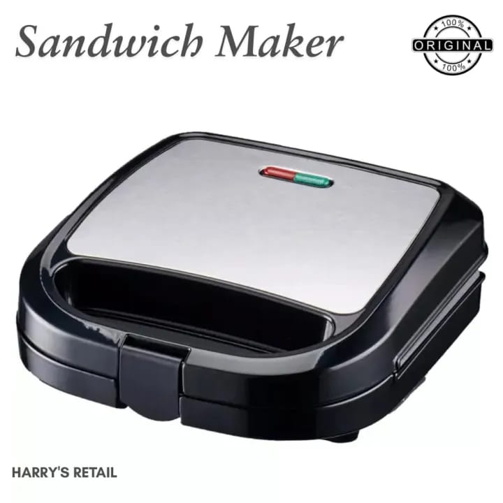 2-Slice Sandwich Maker | Fast Heating Toast & Snack Maker | Cool Touch Handle