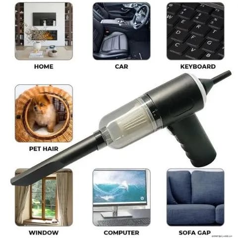 3in1 Vacuum Cleaner – Rechargeable Dual-Mode Cordless Vacuum & Air Blower | Mini Handheld Cleaner for Car, Laptop, Keyboard, Sofa, Carpet, AC