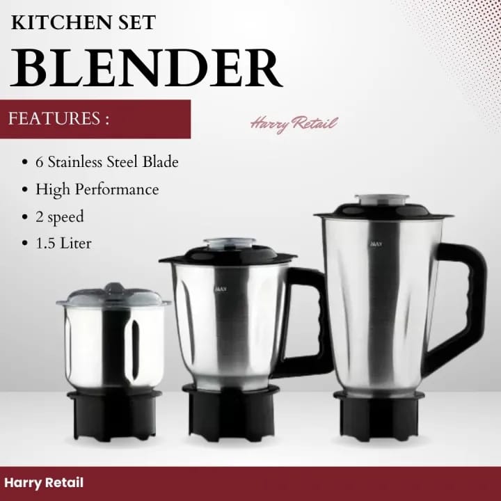 RAF 3-in-1 Blender – 1.5L Jug | 2 Speed Control | 6 Stainless Steel Blades | Juicer, Blender & Grinder Machine
