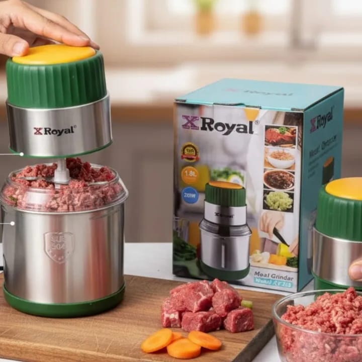 1L Electric Chopper Machine – Compact Food Processor | Vegetable, Meat & Spice Chopper | Stainless Steel Blades