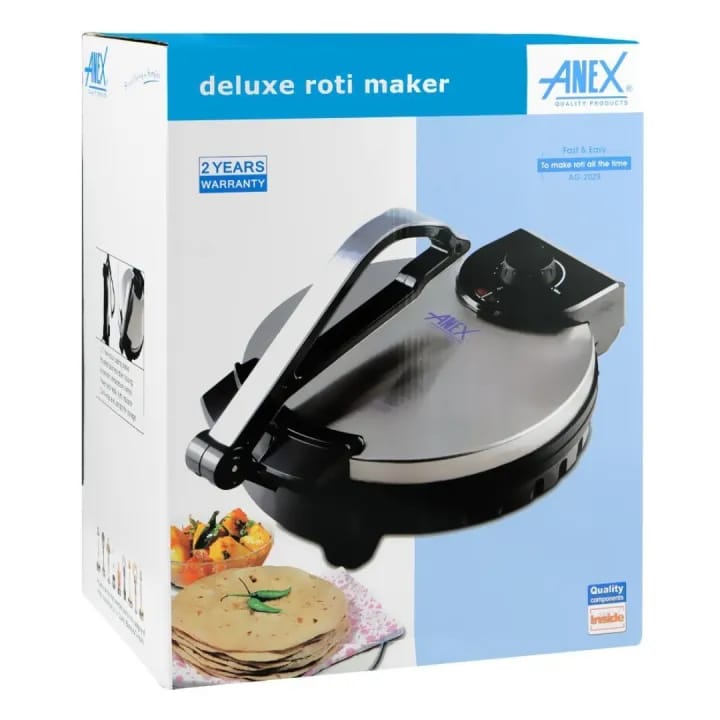 Anex Deluxe Roti Maker – Electric Chapati Maker Machine | Non-Stick Roti, Tortilla & Pancake Maker