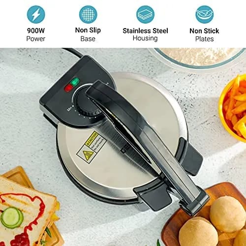 Electric Roti Maker – Automatic Chapati Maker Machine | Non-Stick Roti, Tortilla, Pancake & Crepe Maker