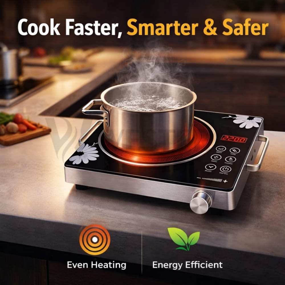 Western Infrared Induction Cooker 2200W – Touch Control Electric Stove | Portable Ceramic Cooktop | 2 Years Warranty