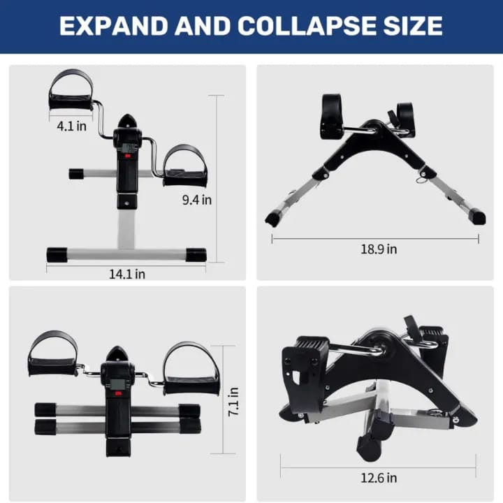 Digital Mini Exercise Cycle – Portable Pedal Exerciser with LCD Display | Adjustable Resistance