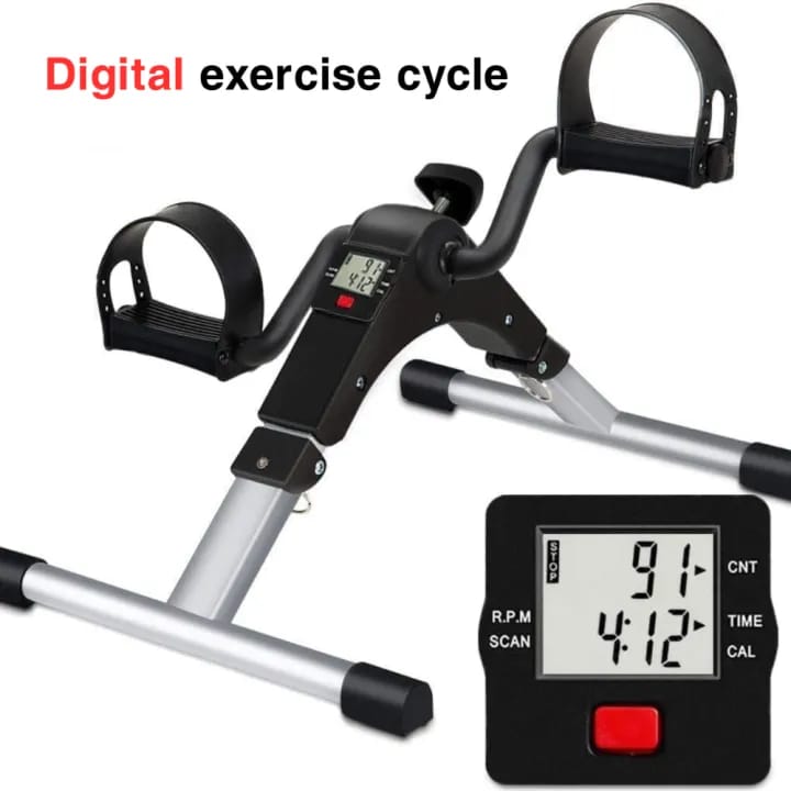 Digital Mini Exercise Cycle – Portable Pedal Exerciser with LCD Display | Adjustable Resistance