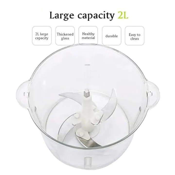 1.8L Electric Chopper Machine – Food Processor | Vegetable Cutter, Meat & Spice Grinder