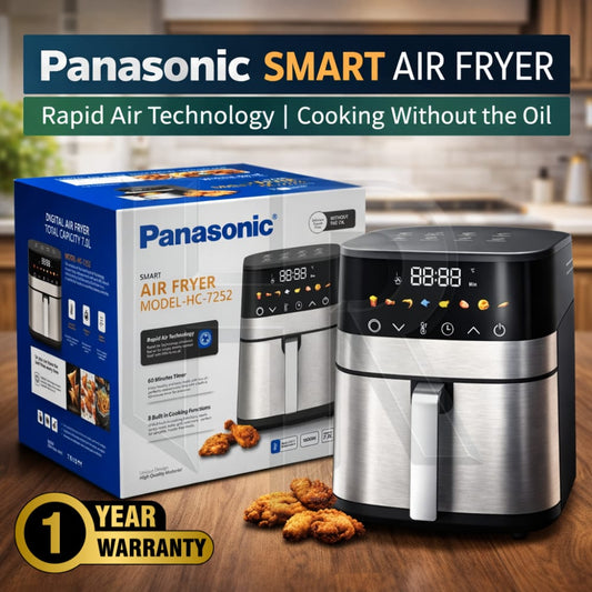 Panasonic Smart Air Fryer HC-7252 – 7L Digital Air Fryer | 1600W Oil-Free Cooker