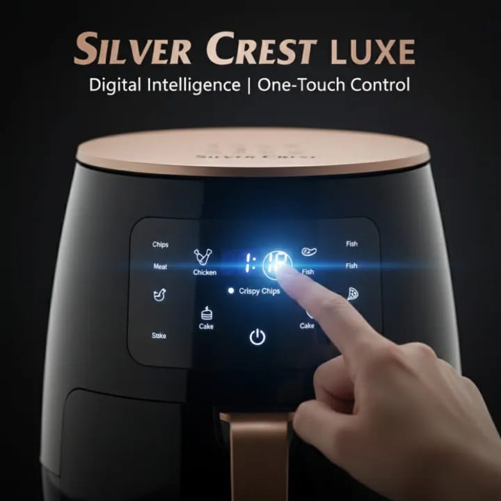 Silver Crest 6L Air Fryer – 2400W Digital Air Fryer | Extra Large Oil-Free Cooker | 1 Year Warranty