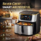 Silver Crest 12L Air Fryer – 2800W Smart Digital Air Fryer | Large Capacity Oil-Free Cooker | Rapid Air Technology