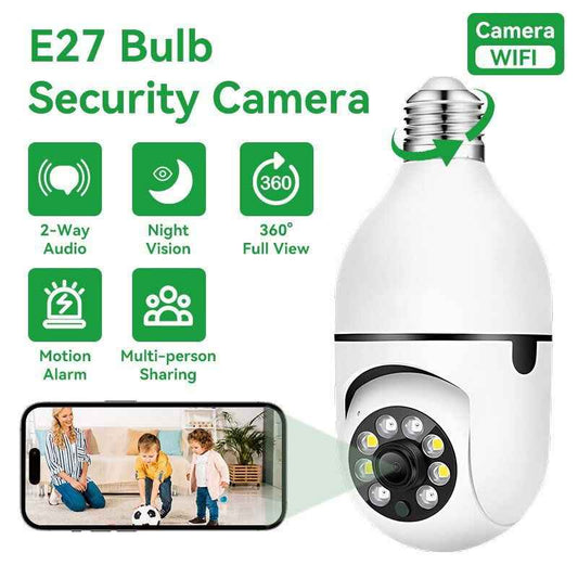 E27 WiFi Smart Camera – Bulb Socket Security Camera | 360° CCTV Camera with Mobile App Control