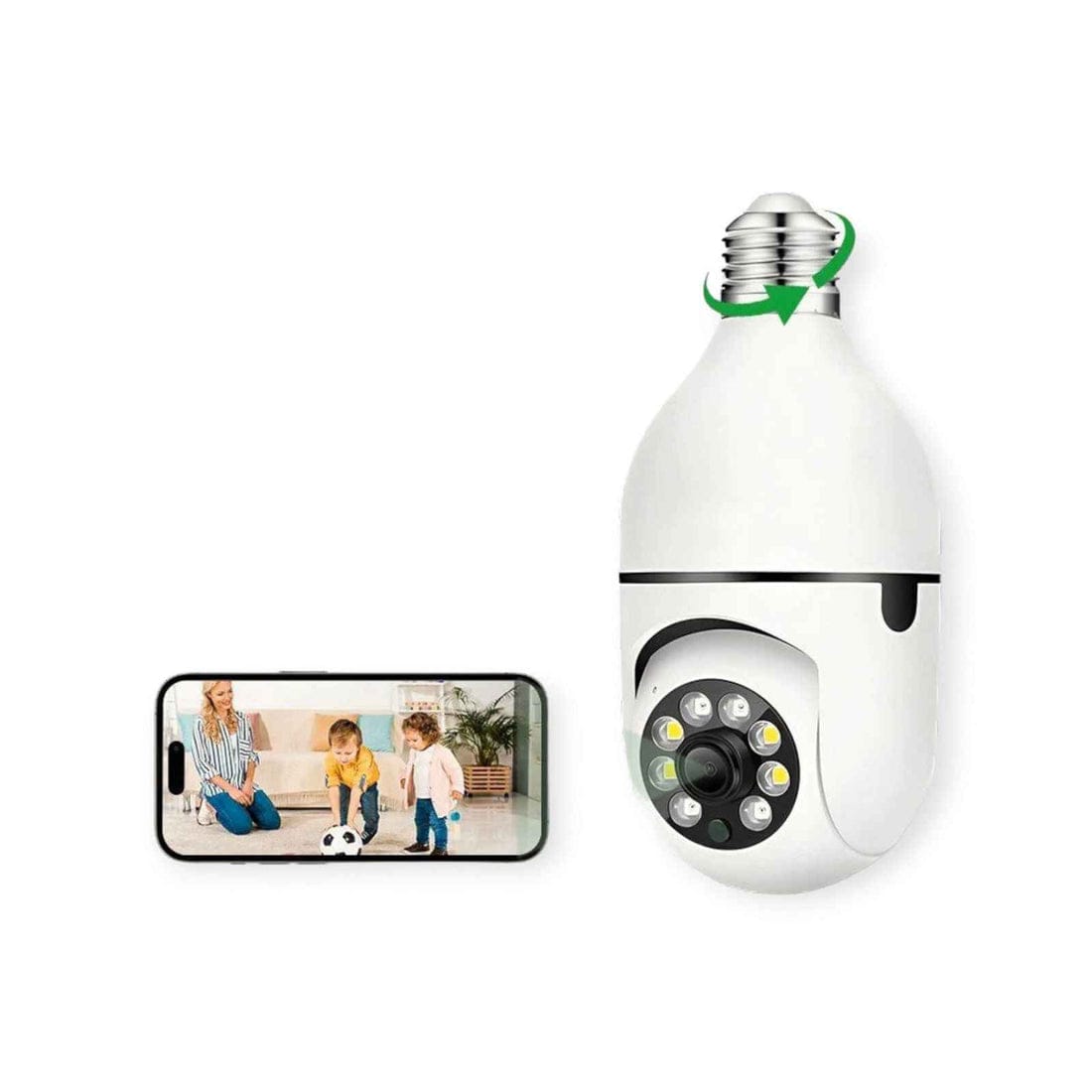 E27 WiFi Smart Camera – Bulb Socket Security Camera | 360° CCTV Camera with Mobile App Control