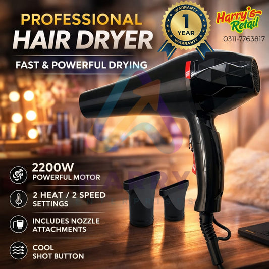 Hair Dryer – 2in1 Professional Travel Hair Dryer for Women & Men | Fast Drying Blow Dryer Machine