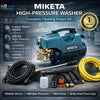 MIKETA Electric Pressure Washer – 1150W 120 Bar High Pressure Cleaner | Portable Car Washer Machine with Spray Gun Kit