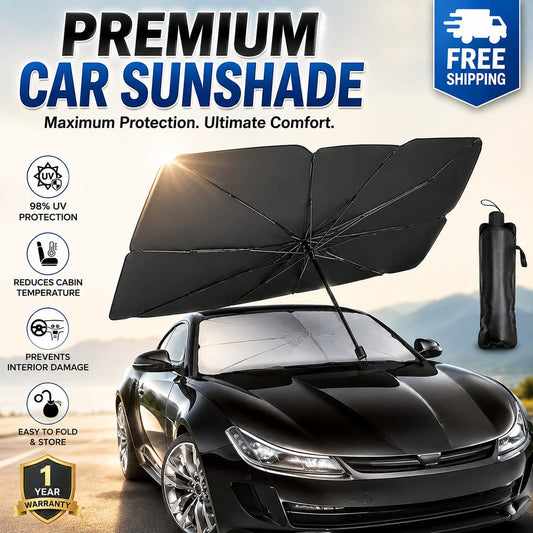 Foldable Car Sunshade Umbrella – UV Protection Windshield Cover | Portable Front Windshield Sun Shade Umbrella Style
