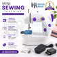 Mini Sewing Machine – Portable Electric Sewing Machine with Foot Pedal & AC/DC Adapter | Double Thread Double Speed Stitching Machine