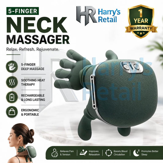 Massager Machine – Hand Kneading Massager with Heat | Rechargeable Neck & Shoulder Massager | 3D Bionic Hand Massage