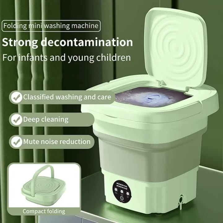 Mini Portable Washing Machine – 6L Foldable Compact Washer with Dryer