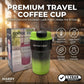 Coffee Tumbler – 500ml Smart Temperature Display Mug | Insulated Travel Coffee Cup with LED Heat Indicator