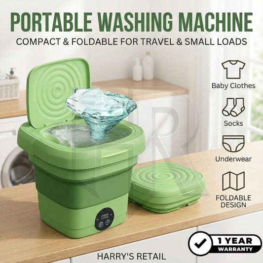 Mini Portable Washing Machine – 6L Foldable Compact Washer with Dryer