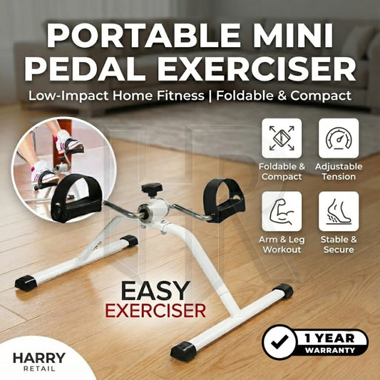 Mini Exercise Cycle – Foldable Pedal Exerciser for Home & Office | Adjustable Resistance Mini Exercise Bike