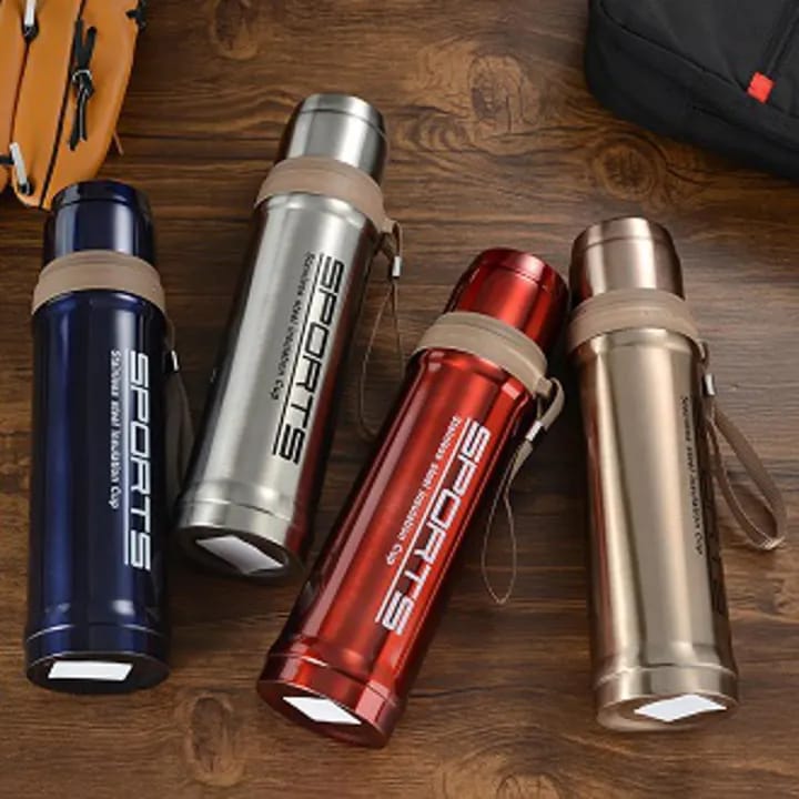 Stainless Steel Water Bottle – 750ml Double Wall Vacuum Insulated Thermos Flask | Leakproof Hot & Cold Bottle