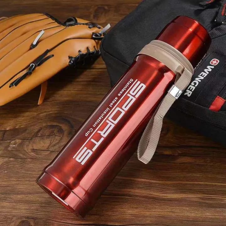 Stainless Steel Water Bottle – 750ml Double Wall Vacuum Insulated Thermos Flask | Leakproof Hot & Cold Bottle