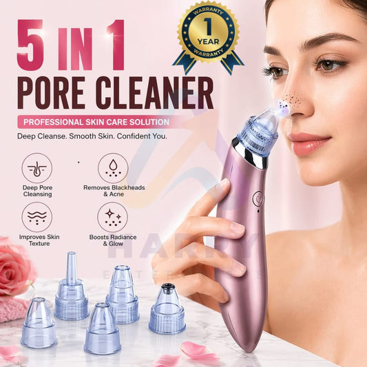 JB-8620 5in1 Pore Cleaner Vacuum – 5 Speed Blackhead & Acne Remover | Deep Facial Cleansing Machine