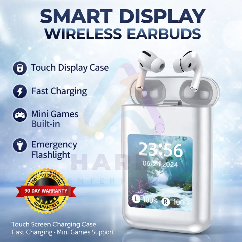 2-in-1 Earbuds & Power Bank – 8000mAh Fast Charging Case | ENC/ANC Wireless TWS Earbuds