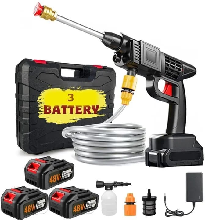 48Vf Pressure Washer Gun – Rechargeable Portable Car Washer