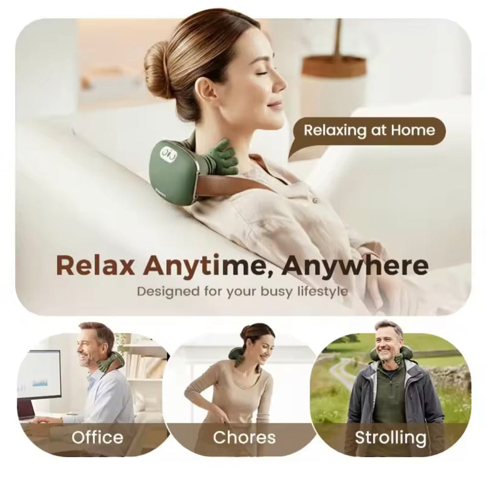 Massager Machine – Hand Kneading Massager with Heat | Rechargeable Neck & Shoulder Massager | 3D Bionic Hand Massage