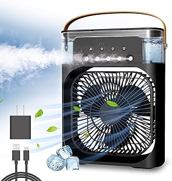 Mini AC Fan – 3-in-1 Portable USB Air Cooler | Desktop Cooling Fan with Humidifier
