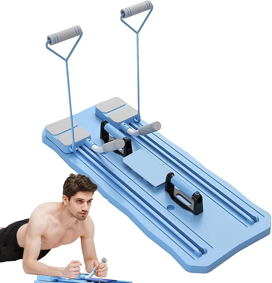 Pilates Board with Resistance Bands – Foldable Full Body Workout Board | Home Gym Fitness Equipment