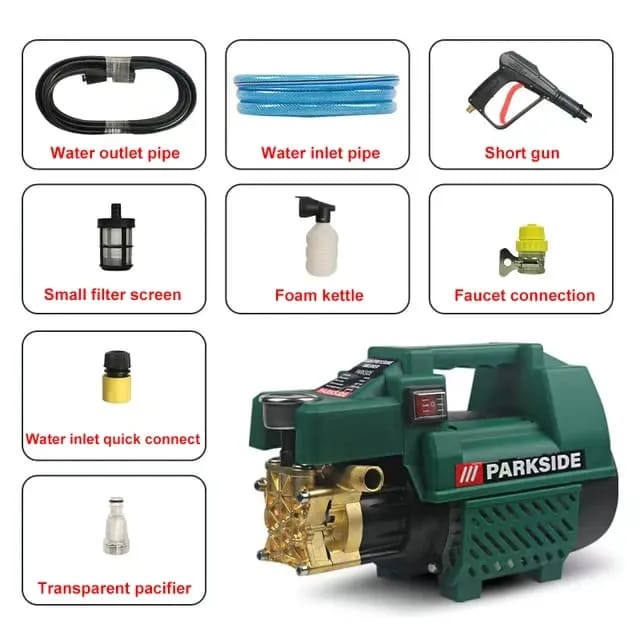 Parkside High Pressure Washer Machine – Portable Cordless Water Jet Cleaner for Car, Bike & Solar Panel Cleaning