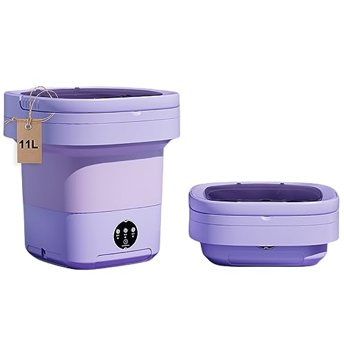 Portable Folding Mini Washing Machine – 11L Electric Foldable Washing Machine | Compact Laundry Washer for Baby Clothes, Underwear & Delicates