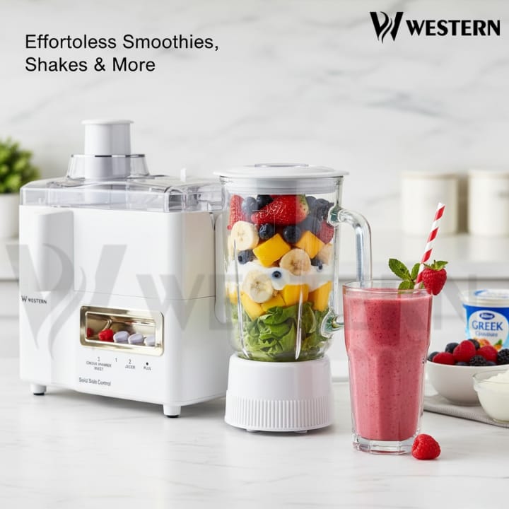 Western 3-in-1 Juicer Blender Dry Mill W-707 – Juicer Blender Machine | Heavy Duty Motor | Blender & Grinder