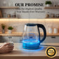 2L Electric Glass Kettle – 1500W Fast Boil Water Heater | Blue LED Light | Heat-Resistant Glass Body