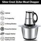 3L Silver Crest Chopper Machine 1000W Powerful Motor | 3 Speed Control Electric Food Chopper