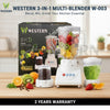 Western 3-in-1 Multi-Blender W-003 – Juicer Blender Machine | 1.5L Jar | Coffee & Spice Grinder