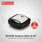Western Sandwich Maker W-407 – 2 Slice Electric Sandwich Maker | Non-Stick Sandwich Toaster | 2-Year Warranty