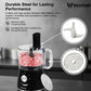 Western Food Processor W-123 – Large Capacity Bowl Chopper with 2 Speed + Pulse Control | 2-Year Warranty