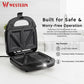 Western Sandwich Maker W-407 – 2 Slice Electric Sandwich Maker | Non-Stick Sandwich Toaster | 2-Year Warranty