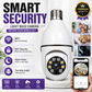 Smart Security Light Bulb Camera – 1080P HD WiFi CCTV Camera | E27 Bulb Socket Security Camera | Night Vision | Motion Detection | Two-Way Audio | 360° Panoramic View | Smart Alerts | Home Surveillance Camera