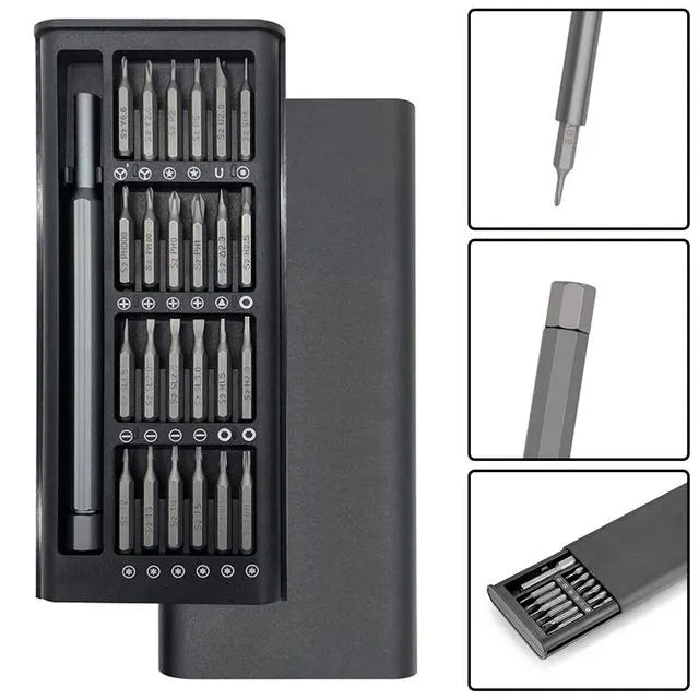 24-in-1 Precision Screwdriver Set – Magnetic Screwdriver Bits with Portable Case | Precision Repair Tool Kit for Electronics, Mobile Phones, Computers, Watches & DIY | Durable Build