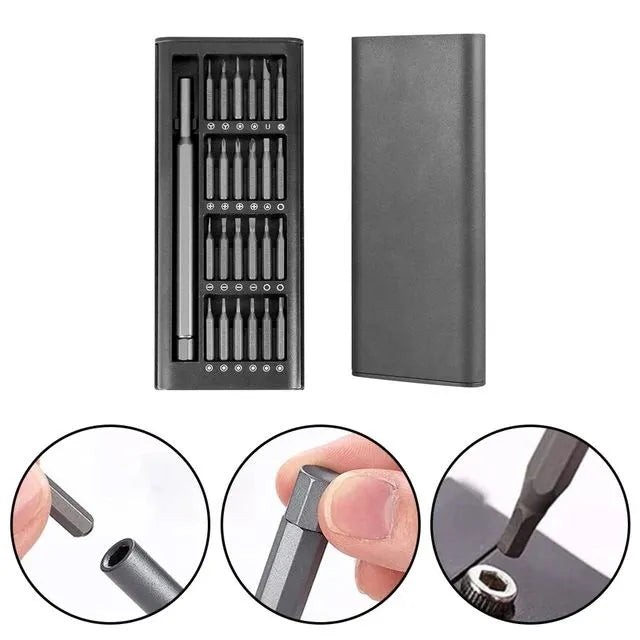 24-in-1 Precision Screwdriver Set – Magnetic Screwdriver Bits with Portable Case | Precision Repair Tool Kit for Electronics, Mobile Phones, Computers, Watches & DIY | Durable Build